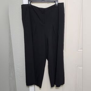 Cato Pants Womens 18W Plus Black Wide Leg High Rise Pants Stretchy